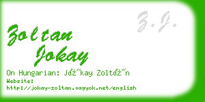 zoltan jokay business card